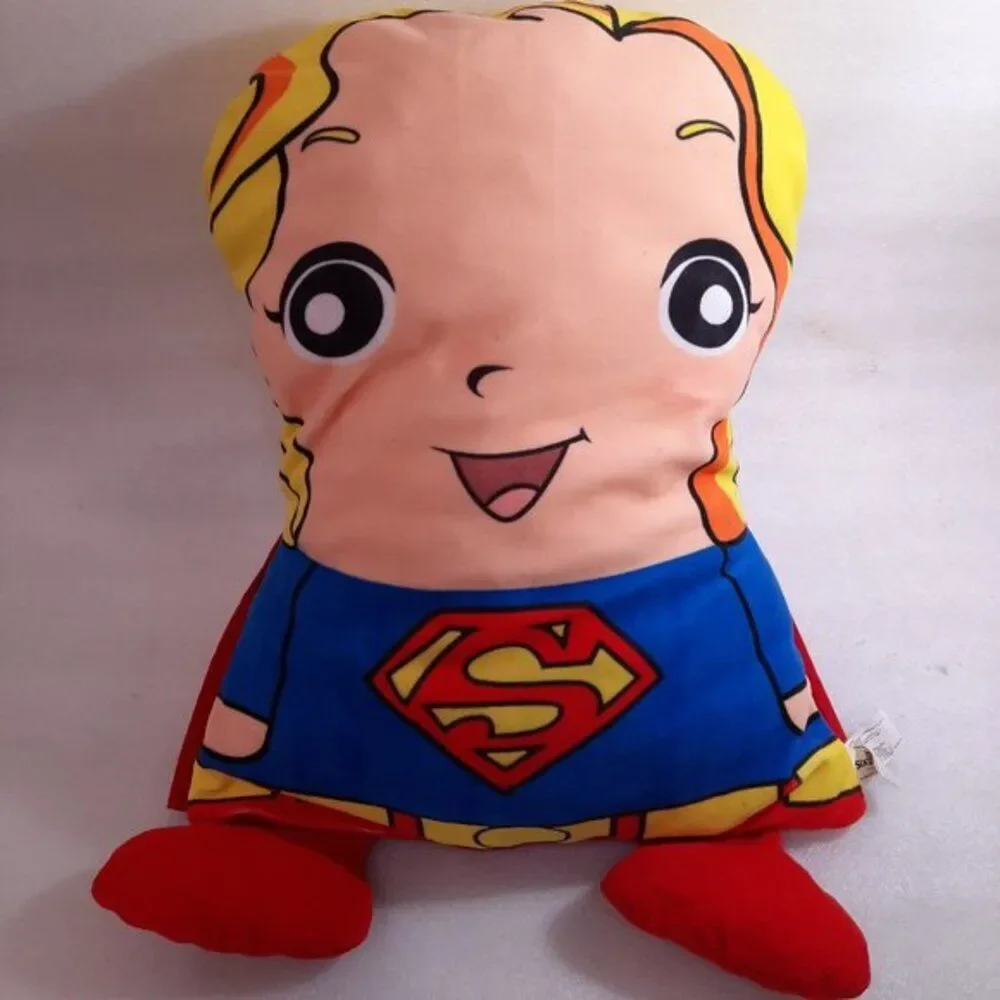 Six Flags Supergirl Pillow Plush Super Girl Woman Comic TV Movie Toy Doll RARE